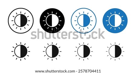 Contrast icon Isolated flat vector in outline