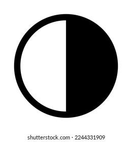 Contrast icon line isolated on white background. Black flat thin icon on modern outline style. Linear symbol and editable stroke. Simple and pixel perfect stroke vector illustration.