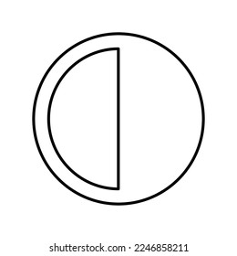 Contrast Icon in Line Style