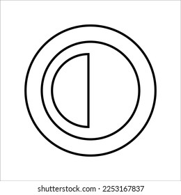 Kontrast-Symbol in Zeilenstil