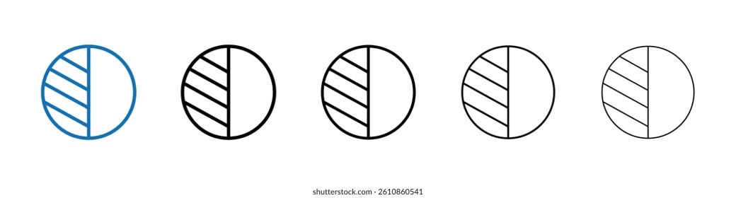 Contrast icon Outline vector logo for web ui