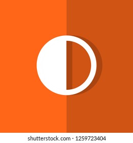 contrast icon. screen tools, setting symbol. flat design.