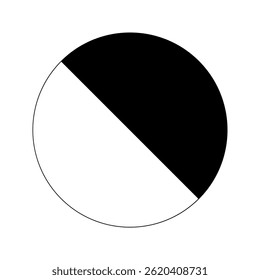 Símbolo de línea negra simple de icono de contraste
