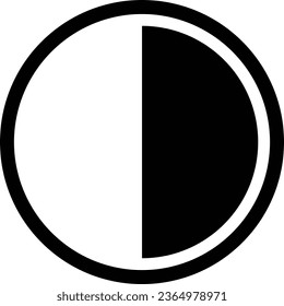 contrast icon vector isolated on white background