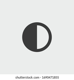 contrast icon. contrast vector on gray background