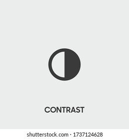 contrast icon. contrast vector on gray background