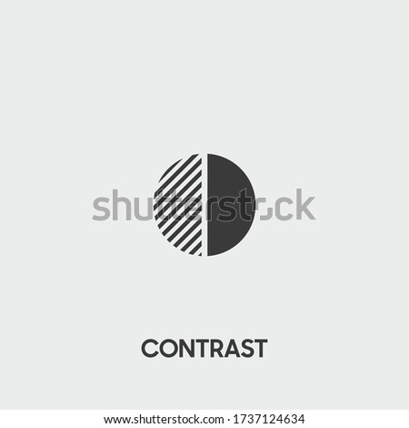 contrast icon. contrast vector on gray background