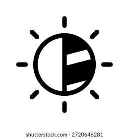 Ilustración de diseño de símbolo de Vector de icono de contraste