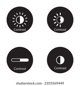 contrast icon vector template illustration logo design