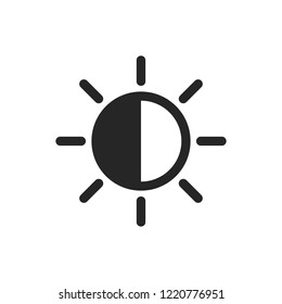 Contrast icon, Visibility symbol, Vector illustration