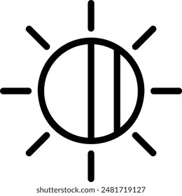 contrast line icon illustration vector
