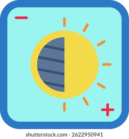 Contrast Line vector Icon Design
