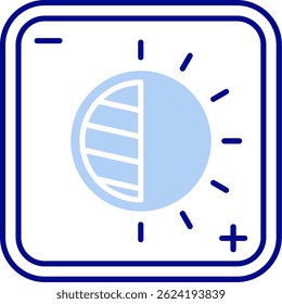 Contrast Line vector Icon Design