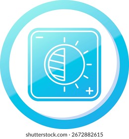 Contrast Line vector Icon Design