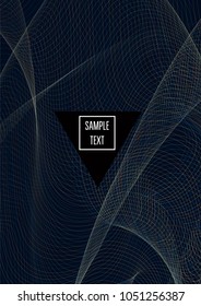 Contrast Line Vector Simple Cover Design. Music Poster, Festival Ads Background. Funky Modern Geometric Gift Card Template. Corporate Identity Branding, Simple Cover Design Hipster Blend Banner.