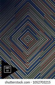 Contrast Line Vector Simple Cover Design. Music Poster, Festival Ads Background. Funky Modern Geometric Gift Card Template. Corporate Identity Branding, Simple Cover Design Hipster Blend Banner.