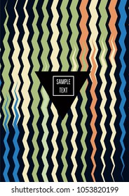 Contrast Line Vector Simple Cover Design. Music Poster, Festival Ads Background. Funky Modern Geometric Gift Card Template. Corporate Identity Branding, Simple Cover Design Hipster Blend Banner.