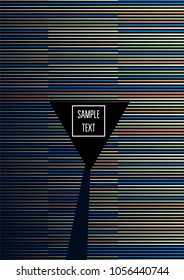 Contrast Line Vector Simple Cover Design. Music Poster, Festival Ads Background. Funky Modern Geometric Gift Card Template. Corporate Identity Branding, Simple Cover Design Hipster Blend Banner.