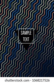 Contrast Line Vector Simple Cover Design. Music Poster, Festival Ads Background. Funky Modern Geometric Gift Card Template. Corporate Identity Branding, Simple Cover Design Hipster Blend Banner.