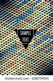 Contrast Line Vector Simple Cover Design. Music Poster, Festival Ads Background. Funky Modern Geometric Gift Card Template. Corporate Identity Branding, Simple Cover Design Hipster Blend Banner.