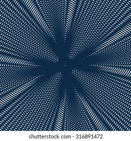 Contrast lined backdrop, tiling with visual effects. Moire art technique.