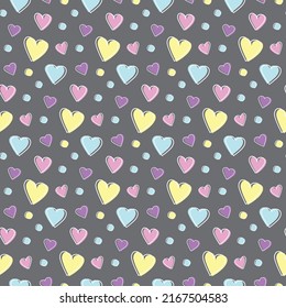 contrast love seamless pattern background