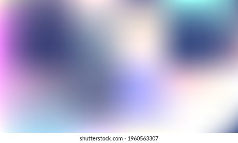 Contrast Mesh Vector Background, Hologram Gradient Overlay. Dreamy Pink, Purple, Turquoise Female Magic Girlie Background. Rainbow Fairytale Iridescent Pearlescent Holographic Light Wallpaper