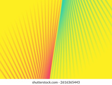 Contrast minimal abstract background with colorful smooth lines rays. Modern pastel geometry vector design