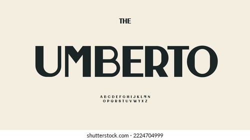 Contrast modern font, gentle modernism typeset, classic sans serif alphabet, retro minimalism letters, vintage humanist typeface for elegant monogram, logo, headline. Vector typographic design