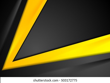 Contrast orange black abstract background. Tech modern vector design