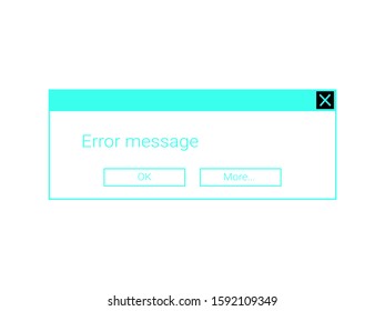 Contrast and punchy interface of the error message dialog box