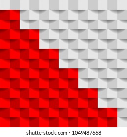 Contraste el fondo geométrico rojo y gris de la tecnología. Diseño de vectores