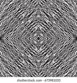 Contrast symmetrical checkered tissue pattern on the lumen of the drawn lines. Seamless vector pattern