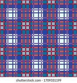 Tapa escocesa de contraste, principalmente en tonos violeta y azul, textura para el tartán, manteles, ropa, ropa de cama, mantas y otros productos textiles