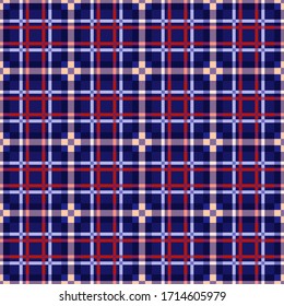 Tapa escocesa de contraste en color violeta, beige y rojo, textura para tartán, mantel, manteles, ropa, ropa de cama, mantas y otros productos textiles