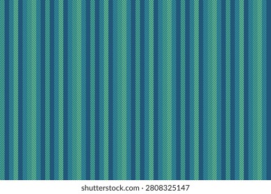 Contrast texture textile seamless, rich stripe lines pattern. Sape background vector vertical fabric in cyan and green colors palette.