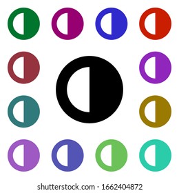 Contrast tool multi color style icon. Simple glyph, flat vector of web icons for ui and ux, website or mobile application