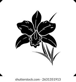 Kontrast der Tulpe Silhouette Vektor - Licht vs Dunkle Schattierung, Distinct Blüte und Blatt Detaillierung