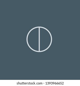 Contrast vector icon. Contrast concept stroke symbol design. Thin graphic elements vector illustration, outline pattern for your web site design, logo, UI. EPS 10.