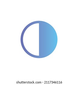 Contrast vector icon with gradient