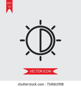 Contrast vector icon, illustration symbol