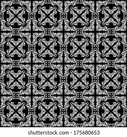 Contrast wallpaper background with abstract shapes pattern. Seamless in any directions. Vector elements are grouped. Drop into your AI swatches and use as fill. Very easy to change colors. 