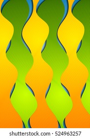 Contraste rayas onduladas fondo de arte vectorial abstracto