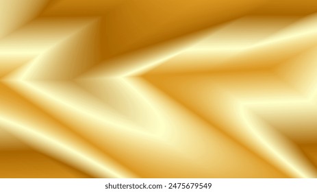 Contrasting abstract geometric gold background, premium template for banner, silk with angular folds, gradient. Vector illustration EPS10