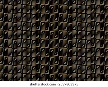 The contrasting black and gold lines create a beautiful pattern.