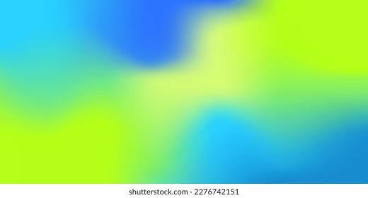 Contrasting blurred background. Salad, blue, blue and yellow colors. Suitable as a template for social media and other graphic designs. Gradient.