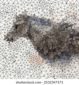 As cores contrastantes dão profundidade ao lobo de imagem