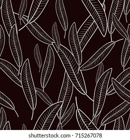 contrasting composition of autumn leaves