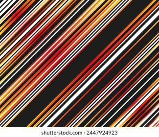 Kontrastfarbenes Design mit diagonalen weißen, schwarzen und orange-roten Streifen. Ein allgemeines Design für jeden Zweck. Vektorillustration