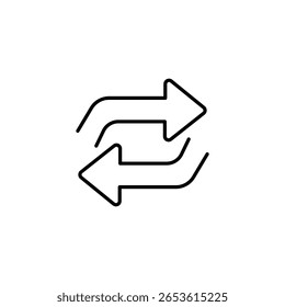 Contrasting Direction Arrows Illustrating Exchange And Circular Flow